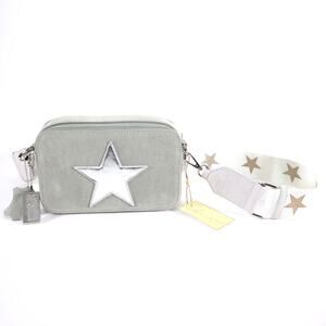 Vintage Havana Linda Bag with 2 Shoulder / Crossbody Straps - Silver - NWT